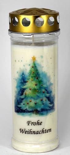 Weihnachtsdeko Grab 24 Kerzen Junglas - Grabkerze Weihnachten, 7 Tage Brenndauer (3958)...