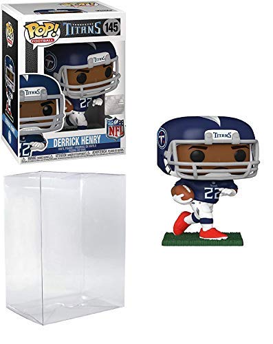 Pop NFL: Derrick Henry Tennessee Pop # 145 Vinyl Figure Bundled with EcoTek Pop Protector and Bonus Football Art Card