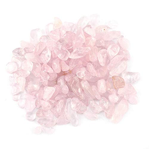 Preisvergleich Produktbild Asixx Stein fiel, zerkleinerte natürliche Kristallquarzstücke, hergestellt aus Kristall, für Wicca, Reiki und Energy Crystal HealingWholesale Lot(Rosa)