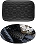 Amiss Auto Center Console Pad, Universal Waterproof Car Armrest Seat Box Cover, Car Interior Accessories, Leather Auto Armrest Cover Protector for Most Vehicle, SUV, Truck, Car (Black)