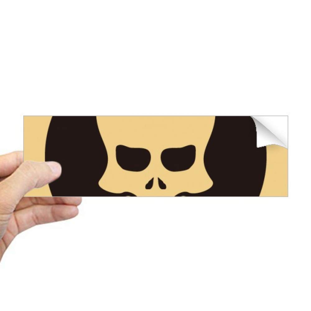 Sticker rectangulaire tête de mort à haute adhérence vitres et carnets