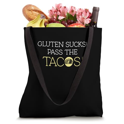Bolso Tote con diseño Gluten Sucks Pass The Tacos miniatura 4