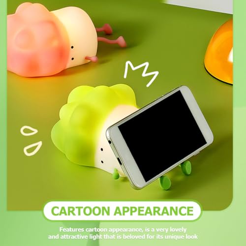 Lámpara de noche de silicona con USB recargable verde miniatura 2