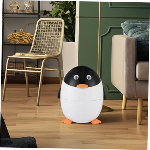 Caneca de basura con tapa Zerodeko diseño pingüino miniatura 5