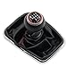 BIVVI Gear Stick Shift Knob Gearbox Shift Knob Boot Leather for Golf 4 IV MK4 GTI R32 Bora Jetta 99-04 Gearbox Handle Lever 12MM