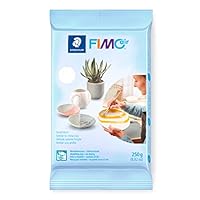 STAEDTLER lufttrocknende Modelliermasse FIMO air, weiß, sofort gebrauchsfähig, kein Brennvorgang notwendig, 250g, angenehme Haptik, klebt nicht, mind. 95% natürliche Rohstoffe, 8103-0
