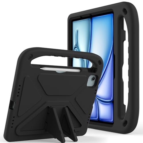 Coque iPad Air 11 M3 antichoc légère avec poignée rotative et sangle