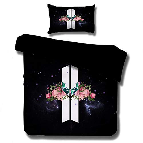 Kingmia Bettwsche, Set 3 Teilig Bedruckter Bettbezug aus Polyester + 1 Kissenbezge, Geschenk fr A.R.M.Y(135x200cm)