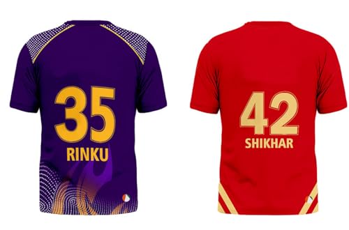 Image of Sports India IPL Cricket Team T Shirt Jersey Combo for (Kid's, Boy's & Mens) L744