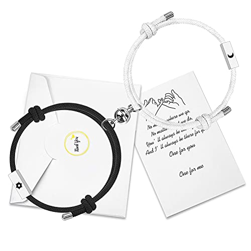 Personalice 2 juegos de pulseras magnéticas de atracción mutua con barra...
