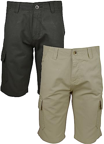 Kit 2 Bermudas Cargo Algodão (BR, Cintura, 48, Slim, Regular, Aria, Musgo)