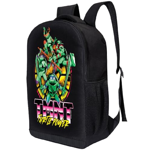 Teenage Mutant Ninja Turtles Backpack Shoulder Bag for Boys, Girls, Toddlers - Leonardo, Donatello, Michelangelo and Raphael Cute Kids Backpack for School - 18" Inch Bookbag (Turtle Power)2