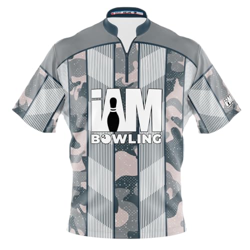 Logo Infusion I AM Bowling Jersey Short Sleeve Sash Collar 2328-IAB Made in USA (US, Alpha, X-Large, Regular, Regular, Multi)
