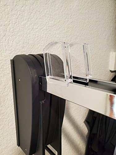Servetto Closetpro Central Wall-Mounted Soft-Close Wardrobe Lift Expanding Steel Tubing With Black Plastic Housing, 22 Lb Weight Rating (For 25 9/16" - 45 1/4"), Made In Italy #TOP4