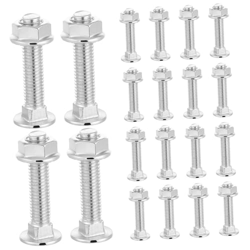 NAMOARLY Carbon Steel Carriage Bolt Kit Round Neck Screws and Nuts Full Threaded Screw Collection