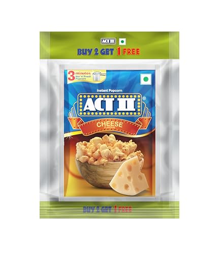 Image of ACT II Instant Popcorn, Cheese, 3x70g (Buy 2 Get 1 Free)