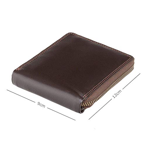 VISCONTI Heritage Colection Camden Zip Around Leather Wallet RFID and Tap and Go HT14 (Chocolate)3