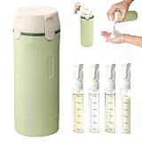 Ruichi 4-in-1-Reisespender, Refillable Travel Dispenser Bottles, Nachfüllbare Reiseflaschen für Toilettenartikel, Reise Gadgets Reiseflaschen, Reiseset Flüssigkeiten Set für Shampoo, Lotion und Crem