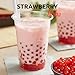 Fanale Strawberry Popping Boba Pearls, Vegan, Non GMO, Gluten Free, Fat Free, Perfect for Bubble Tea, Smoothies, Ice Cream, Desserts, and Beverages.