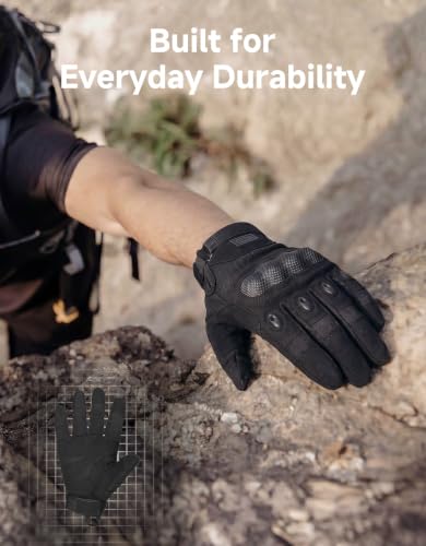 Image of KEMIMOTO Tactical Gloves for Men, Touchscreen Motorcycle Gloves with Hard Shell & Palm Padding for Sports Motorcycle Cycling Tactical Airsoft Paintball Hunting Hiking Camping Climbing