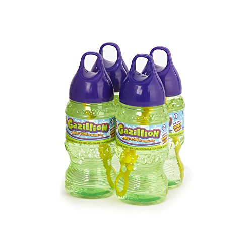 image for Gazillion 8 Ounce Bubble Solution 4 Pack - Great Bubbles for Kids, Gre