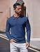 COOFANDY Mens Polo Knit Sweater Button Sweater Classic Winter Fall Business Casual Sweaters Dark Blue
