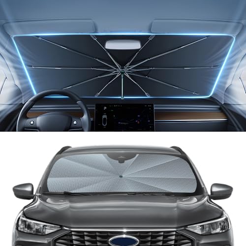 Autorder Windshield Sun Shade Umbrella for 2015-2025 Ford Edge Accessories,Upgraded Ice Crystal...