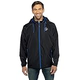 Vantage Apparel Men's Collegiate Premium Lightweight Packable Hooded Wind Jacket, Boise State Broncos, Royal, Small