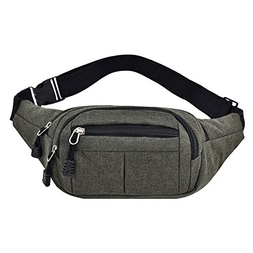 Elonglin - Riñonera unisex de gran capacidad, antideslizante, para deportes al aire libre, color verde, tamaño 28*14*10CM Cover