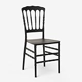 Produce Shop Traditionelle Design-Stühle für Restaurant Zeremonien und Hochzeiten Napoleon X - Schwarz