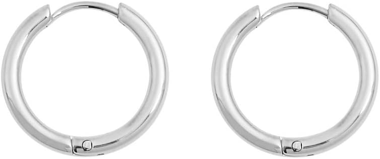 Edforce Stainless Steel Women Endless Small Rounded Tube Hoop Earrings - Image 4