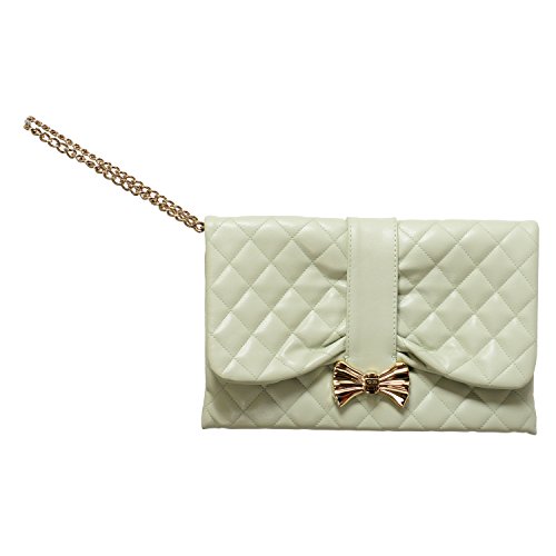 Bolsa de pulso feminina Red Valentino verde menta 100% couro