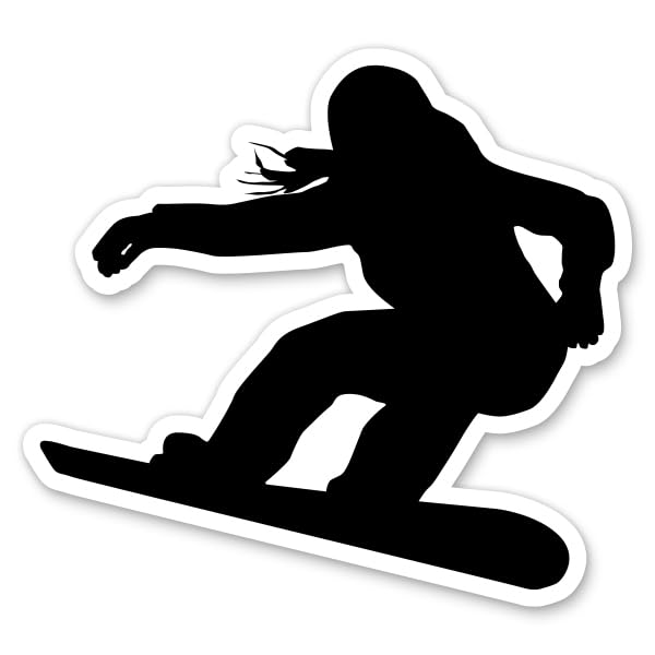Snowboarder Girl Sticker - 3' Laptop Sticker - Waterproof Vinyl for Car, Phone,...