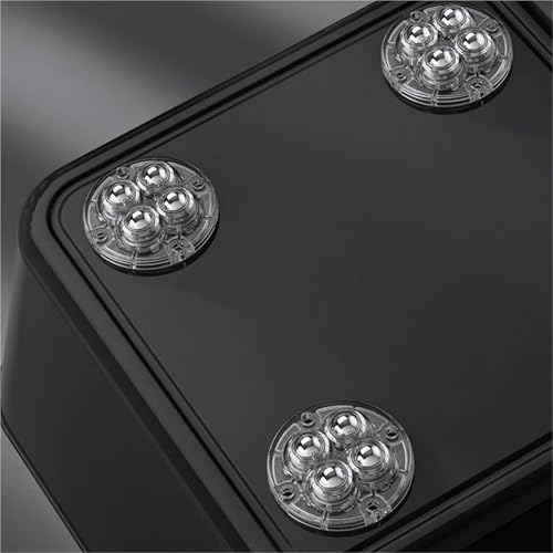 Kółka, 4 szt. Uniwersalne koło pasowe ze stali nierdzewnej o 360 stopni Samoprzylepne kółka Mini kółka obrotowe do mebli Pudełko do przechowywania(4pcs transparent)
