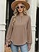 ANRABESS Women's Long Sleeve Henley Tops Tunic Sweatshirt Loose Slit Casual Button Shirts Pullover 2026 Spring Winter Outfits Khaki Large