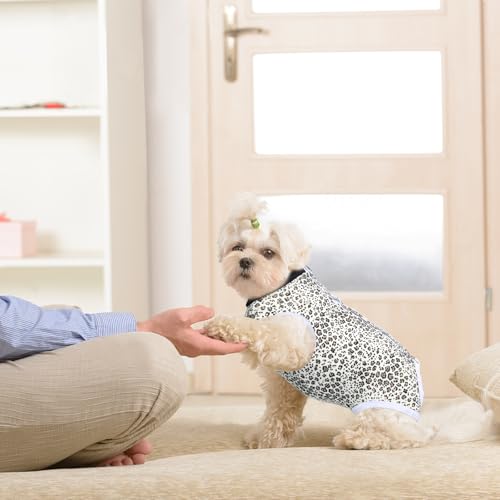 Image of FEimaX Dog Surgery Recovery Suit Female and Male Spay with Pee Hole, Pet Body Suits for Puppy After Spayed, Neuter Surgical Onesie for Small and Medium Dogs Cats, Alternative Bandages E-Collar & Cone
