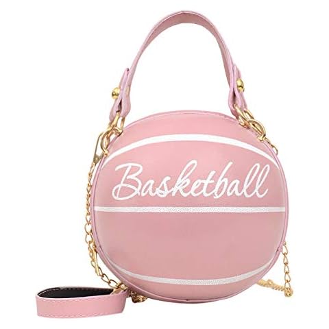 Shoulder Bag Basketball Football Shaped for Women Girls Chain Cross Body PU Bag Handbags Messenger Cover