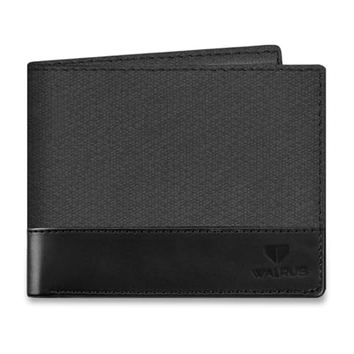 Image of Walrus Zeus II Black Nature Friendly Vegan Leather Bi Fold Men Wallet