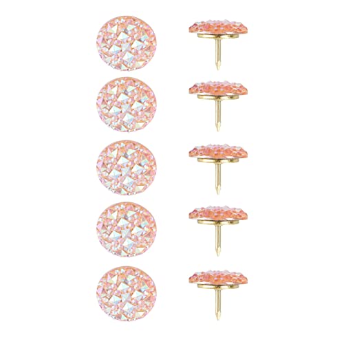 LGEGE Juego de 20 chinchetas decorativas de 16 mm para tablón de anuncios, superficie suave, bonitas chinchetas rosas u oficina, aula, decoración de dormitorio Cover