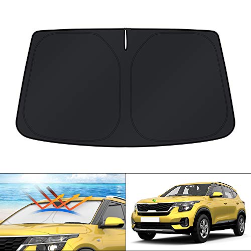 KUST Windshield Sun Shade for 2021 2022 2023 2024 2025 2026 Kia Seltos Custom Fit Window Accessories...