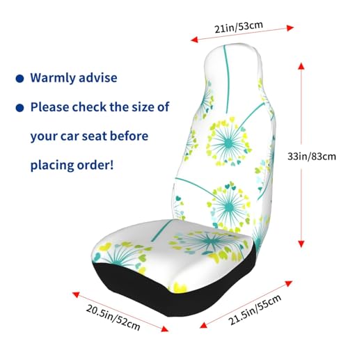 Funda universal para asiento de coche con diseño de dientes de león para protector delantero 6