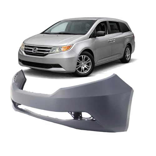 Image of FitParts Compatible with Honda Odyssey 2011-2013 Front Bumper Cover | Primed, Without Parking Sensor Holes, Ready to Paint, OEM 04711TK8A90ZZ, HO1000276