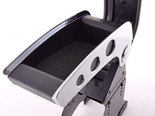 Image of Oshotto Dual Tone Car Armrest Console Black & Chrome Compatible with Maruti Suzuki Alto-800