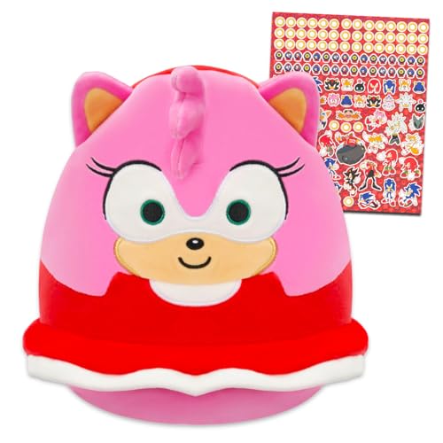 Squishmallow Official Sonic the Hedgehog Plush Toy - Bundle with Amy 8