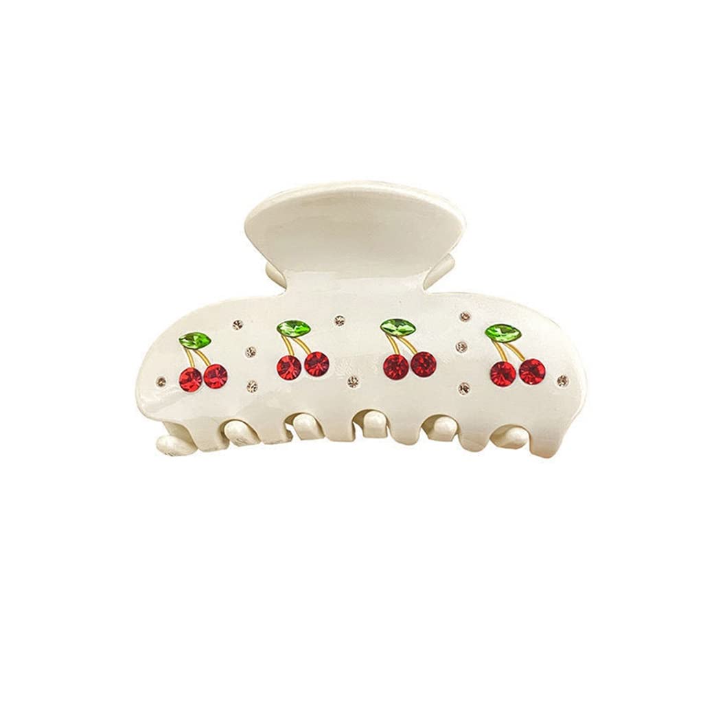 HBJWOV Hair Accessories Clip Female Cherry Cute Coiffure Grab No Trace