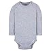 Gerber Baby 6 Pack Long-Sleeve Onesies Bodysuit, White and Black, 6-9 Months