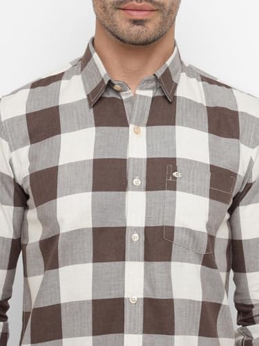 Image of Allen Cooper Checks Shirts for Men - 100% Cotton Comfort Fit Casual and Formal Shirt - Breathable, Soft, Classic Style (Multiple Colors)