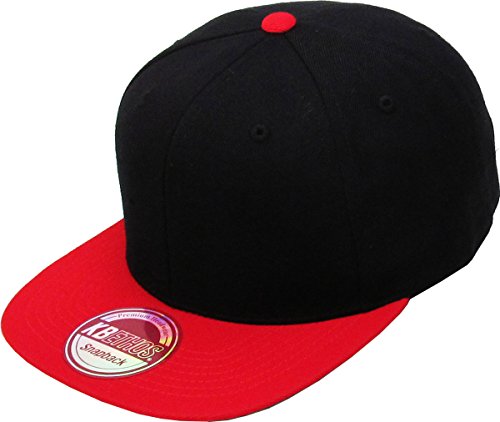 Classic Snapback Hat Blank Cap - Wool Blend Flat Visor (Adjustable, (Wool Blend)