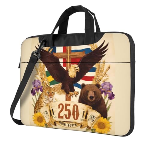 Maletín Vintage United Eagle para laptop 15.6'' impermeable miniatura 1