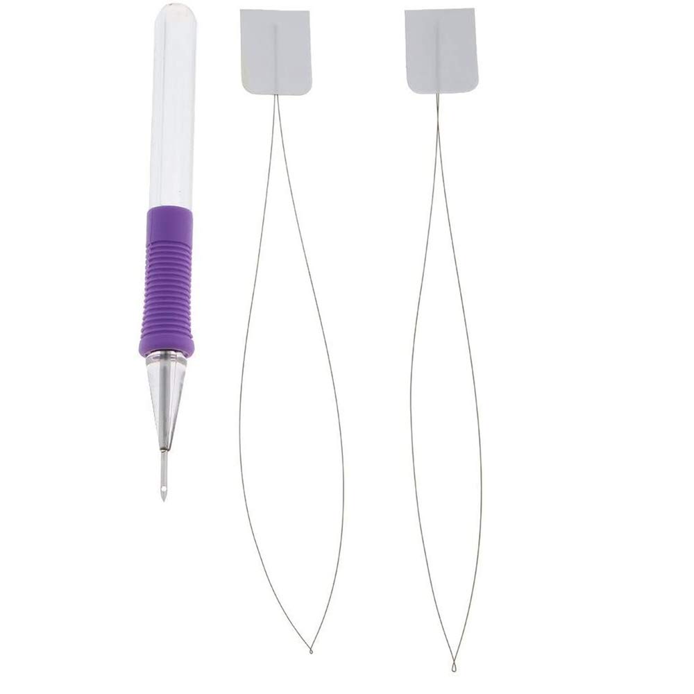 Sitrda Punch Needle Set Needles Threaders Craft Tools DIY Embroidery Sewing Tools with 2 Pieces Threader